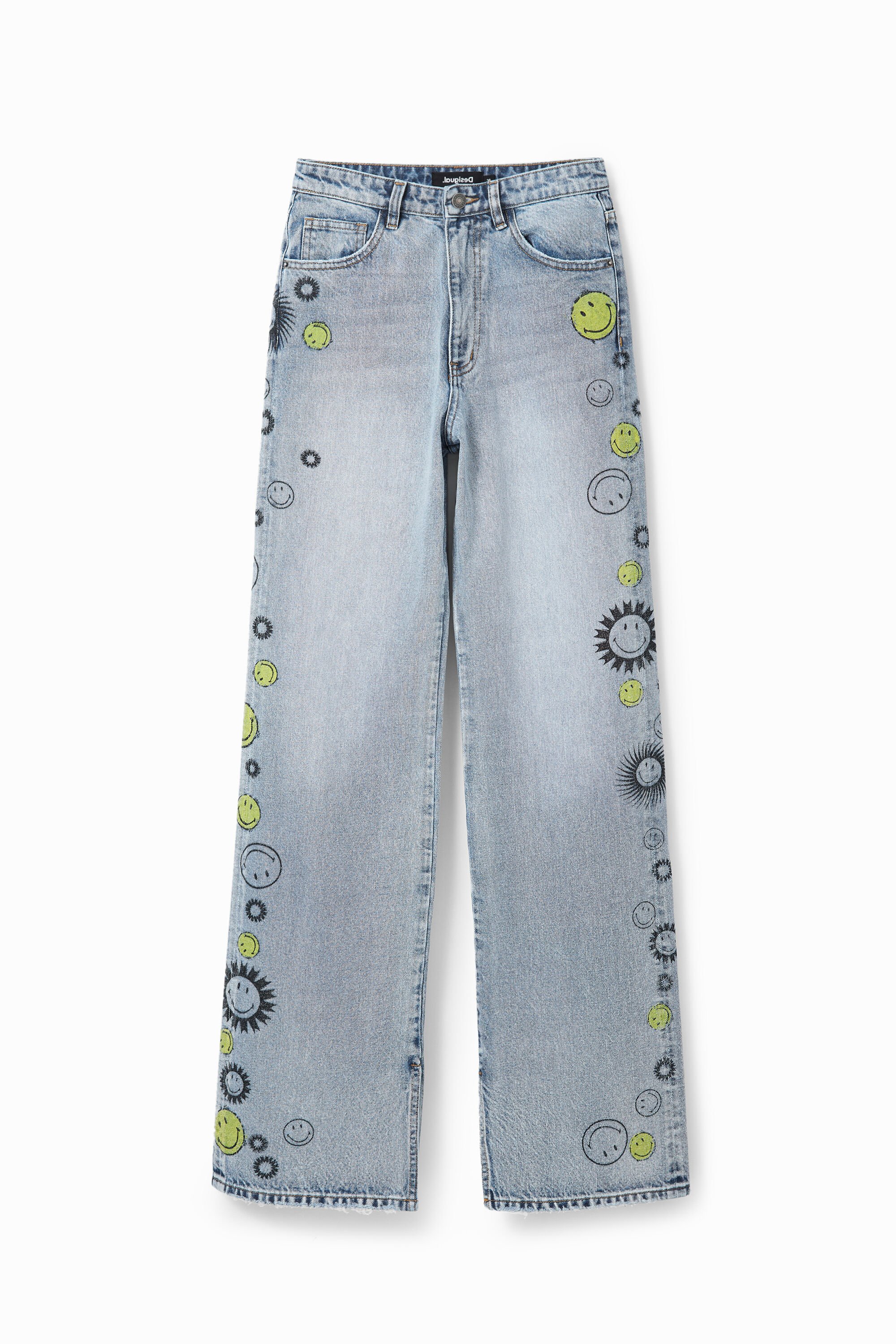 Desigual Pantalones Vaqueros Wide leg Smiley®