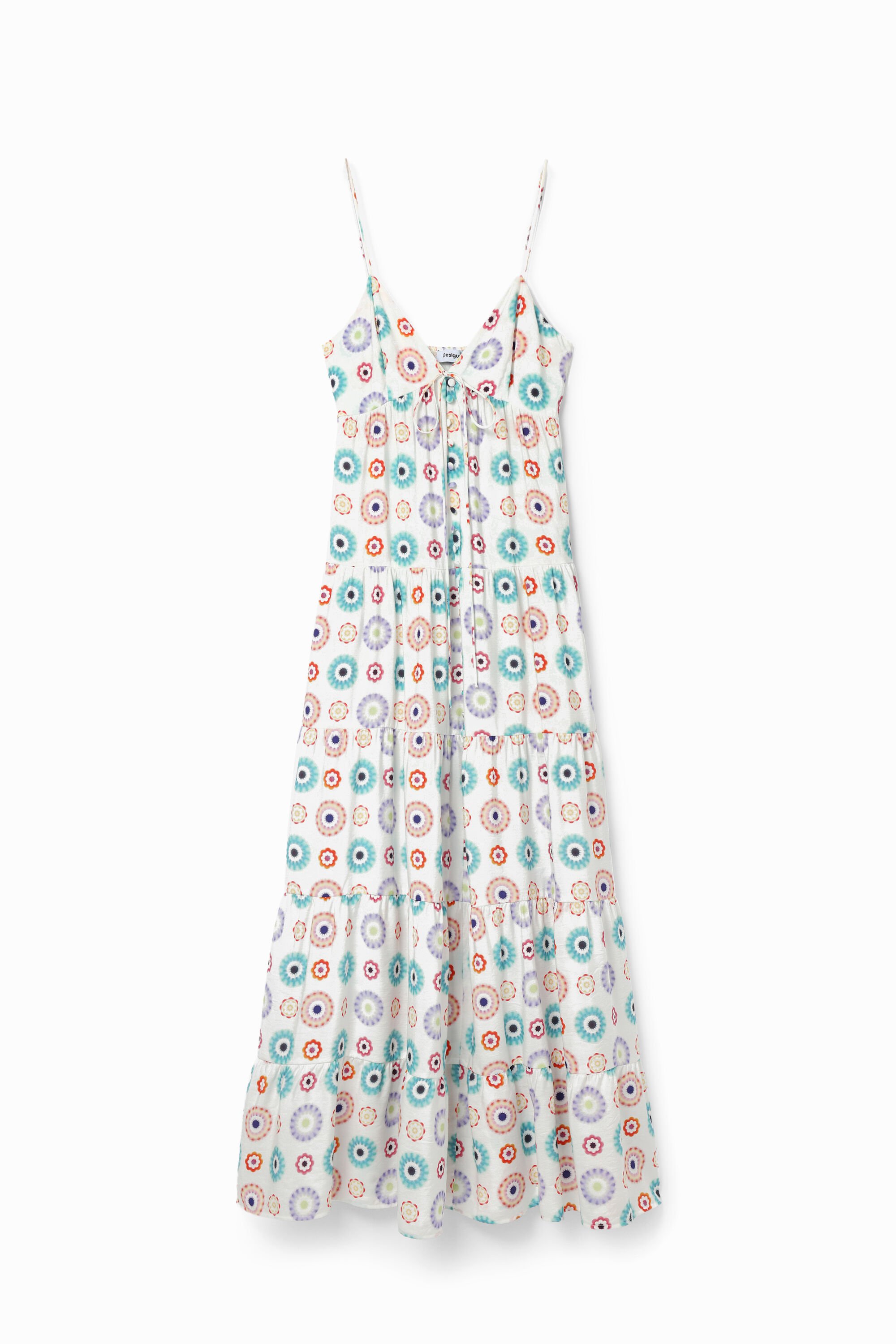 Desigual Vestido largo tirantes geométrico