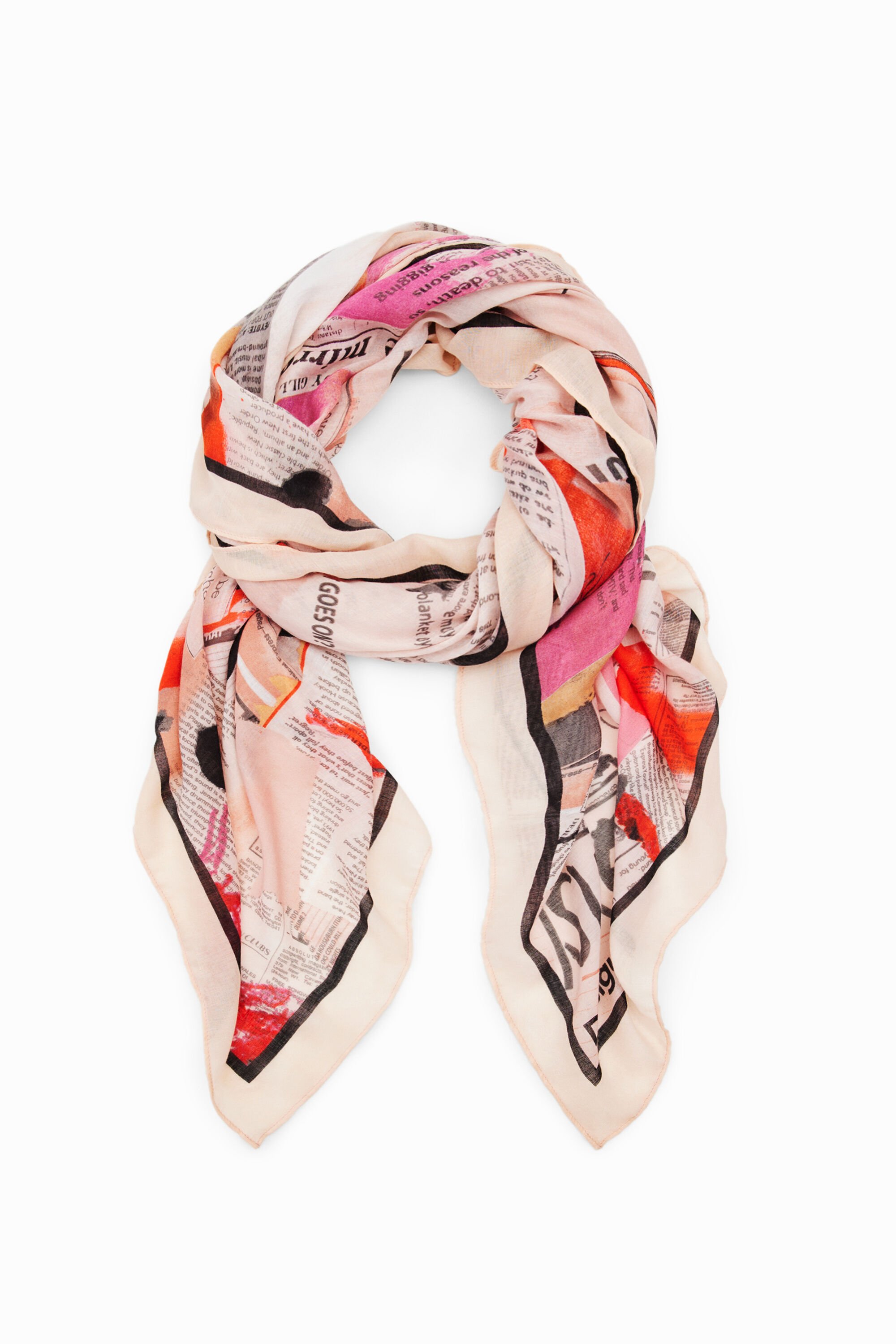 Foulard rectangular periódico fehombre