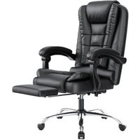 Silla De Oficina Reclinable De Cuero Sintético Rattantree
