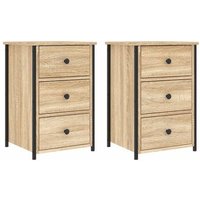Mesitas Noche 2 Uds Madera Ingeniería Sonoma 40x36x60 Cm