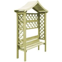 Pérgola de Jardín de Haya con Tejadillo Vidaxl