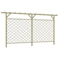 Valla de Jardín Celosía con Pérgola Superior Vidaxl