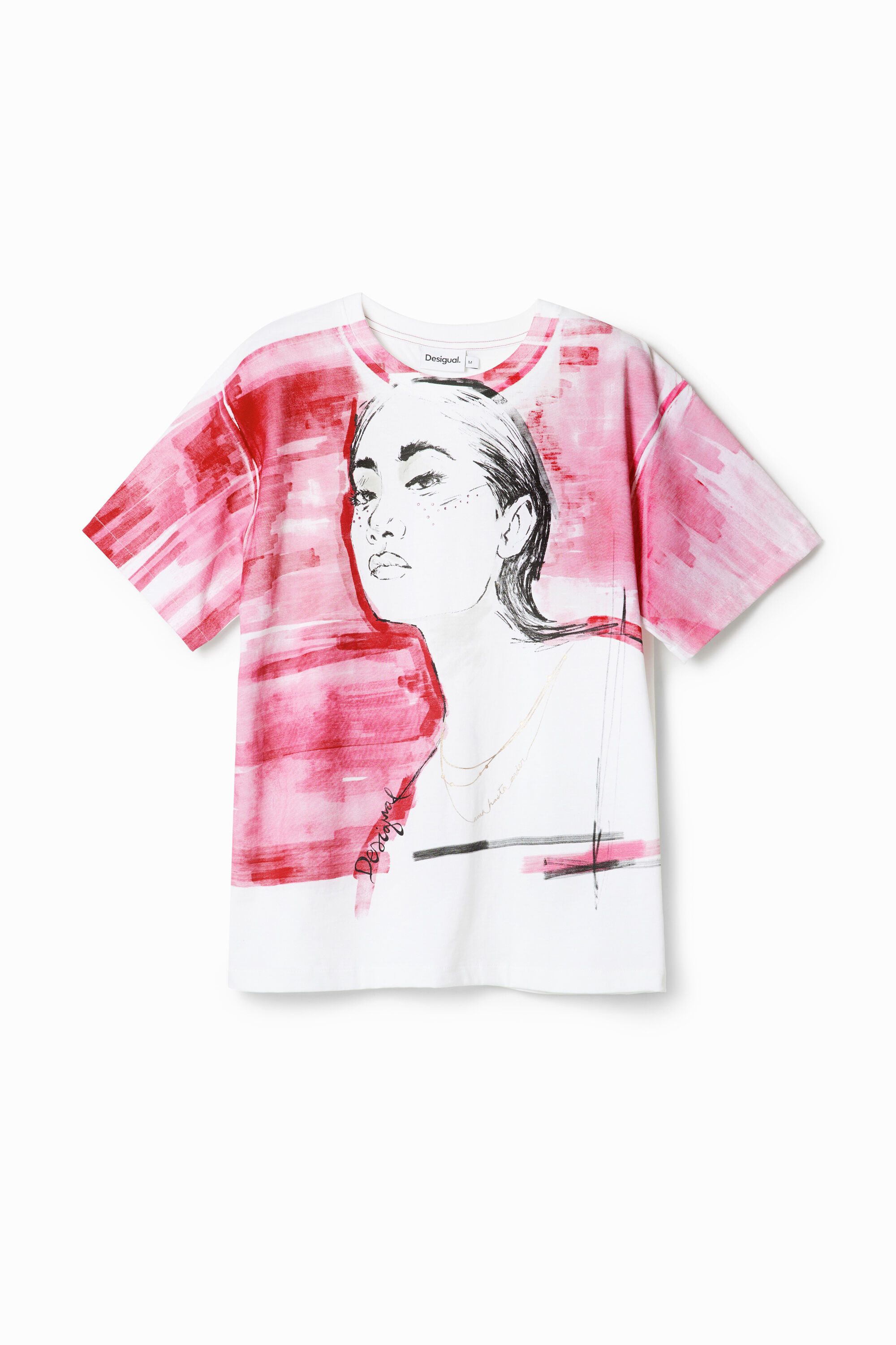 Camiseta Desigual Ilustración Chica Camiseta Desigual Ilustración Chica