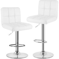 Set de 2 Taburetes de Bar con Altura Ajustable