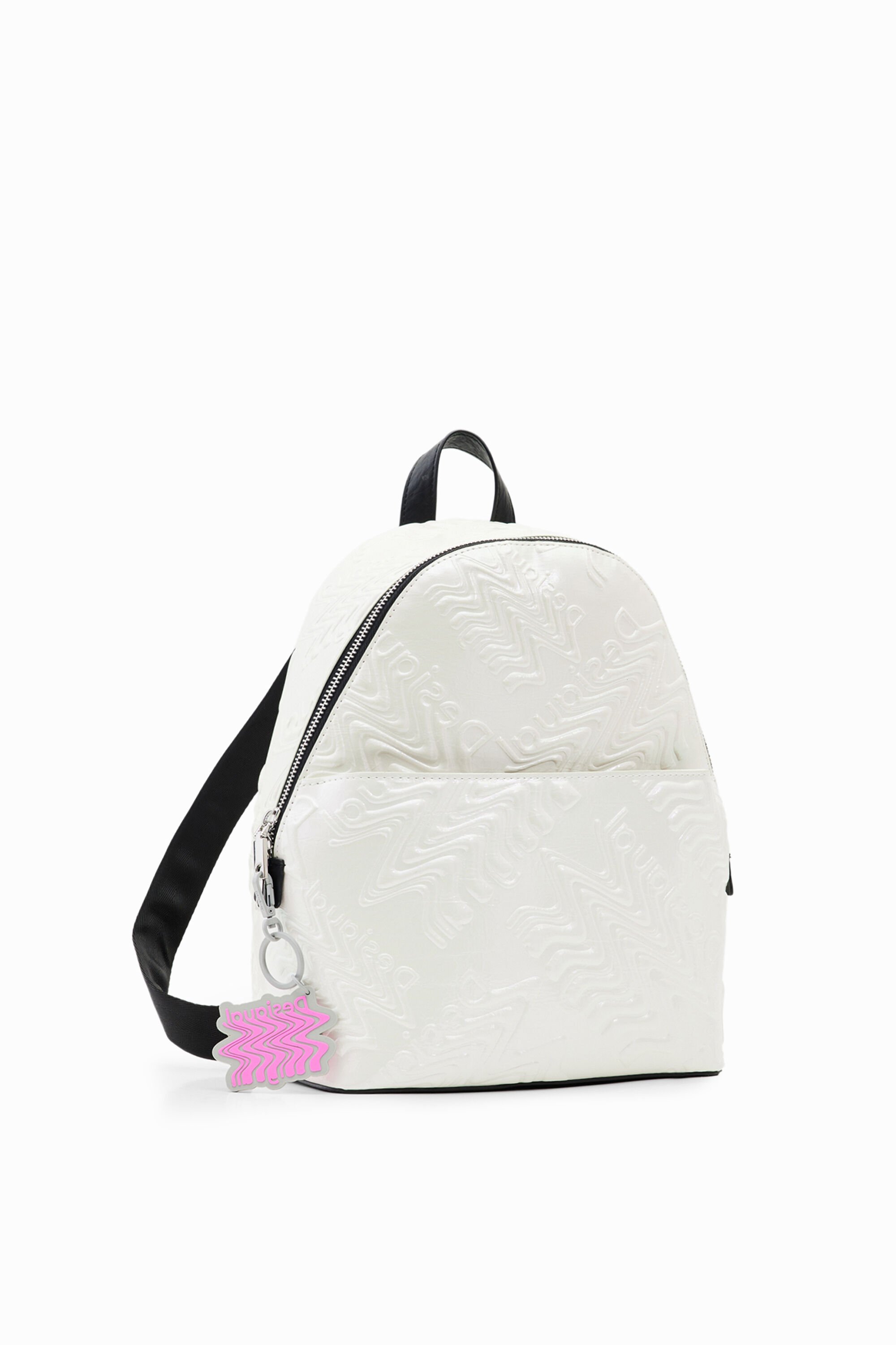 Mochila Desigual Pequeña Logos Iridescentes