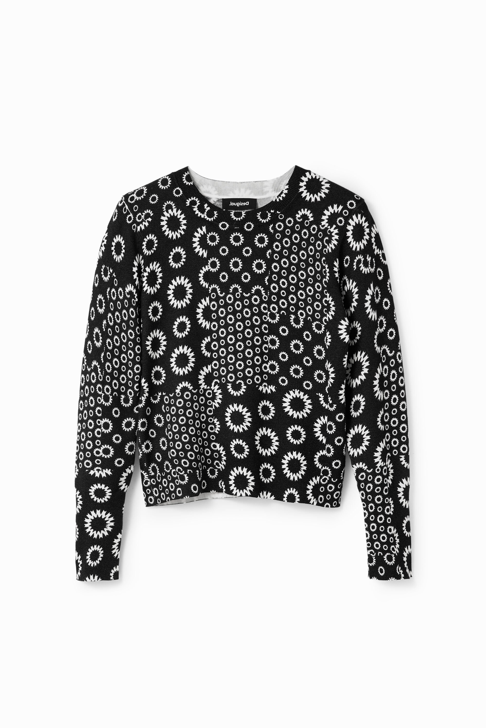 Jersey fino patch geométrico hombre