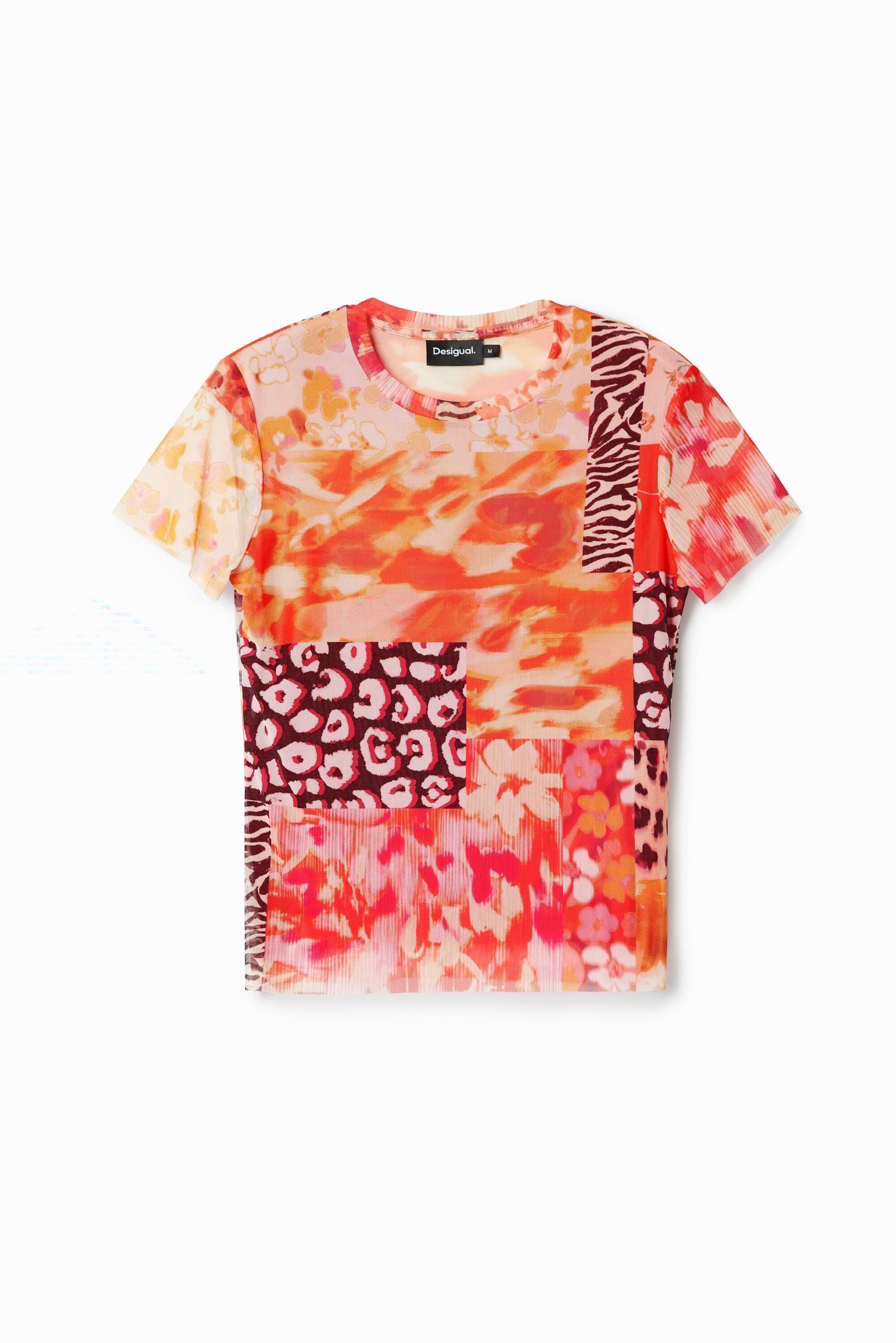 Camiseta Desigual de tul con parche para hombre