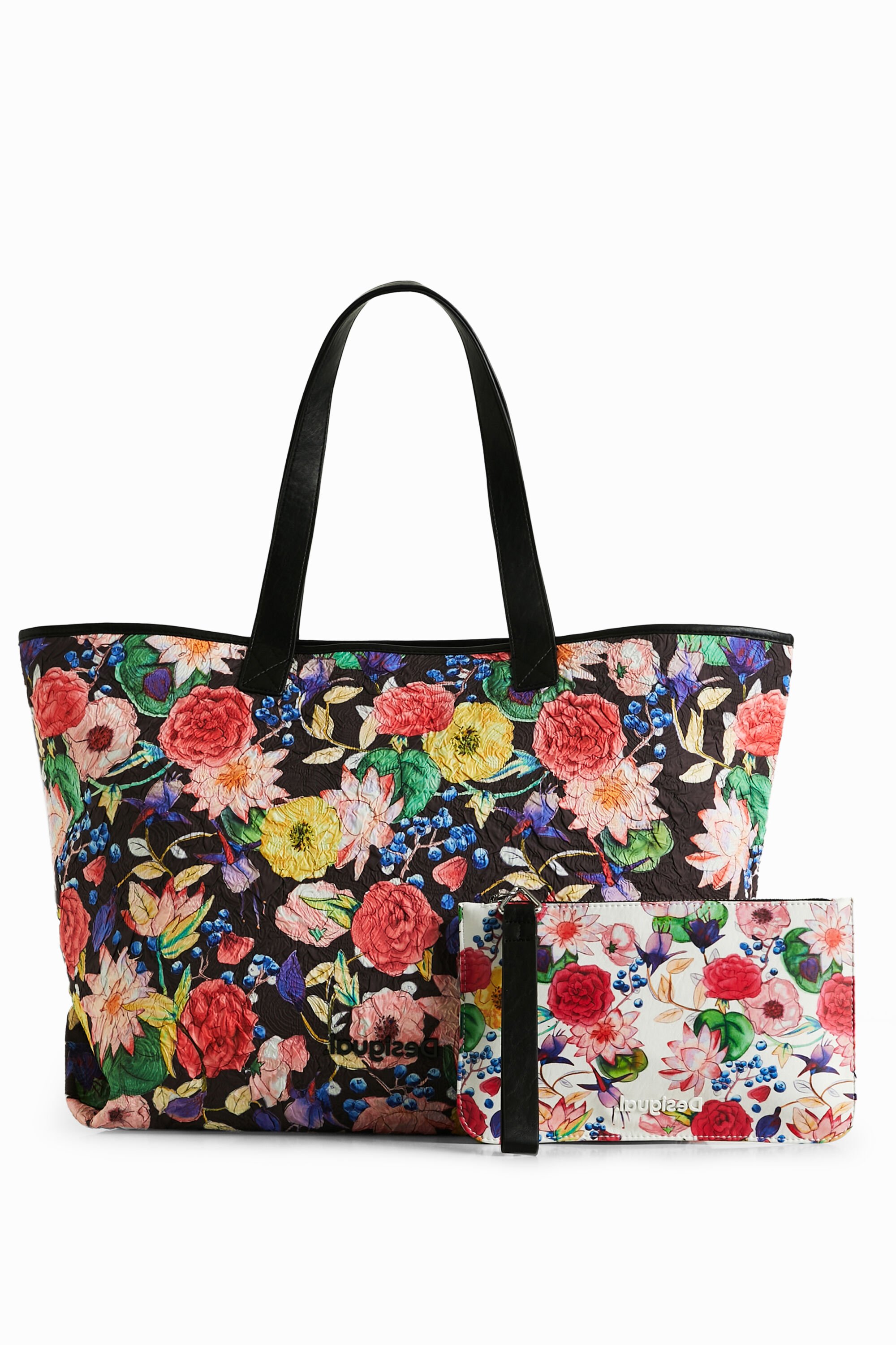 Bolso Shopper Desigual "Flores" para Mujer
