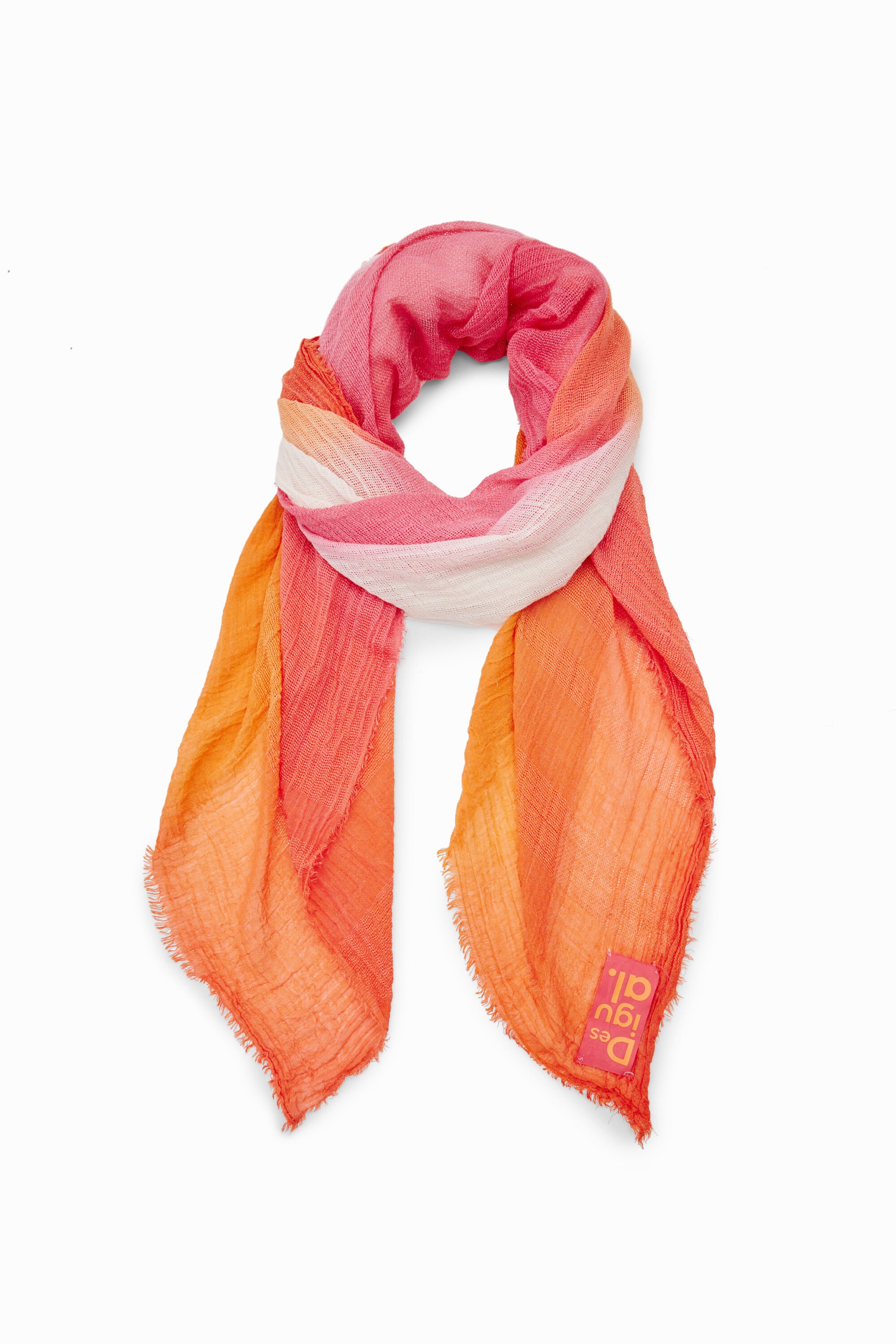 Bufanda rectangular Desigual tie-dye degradado