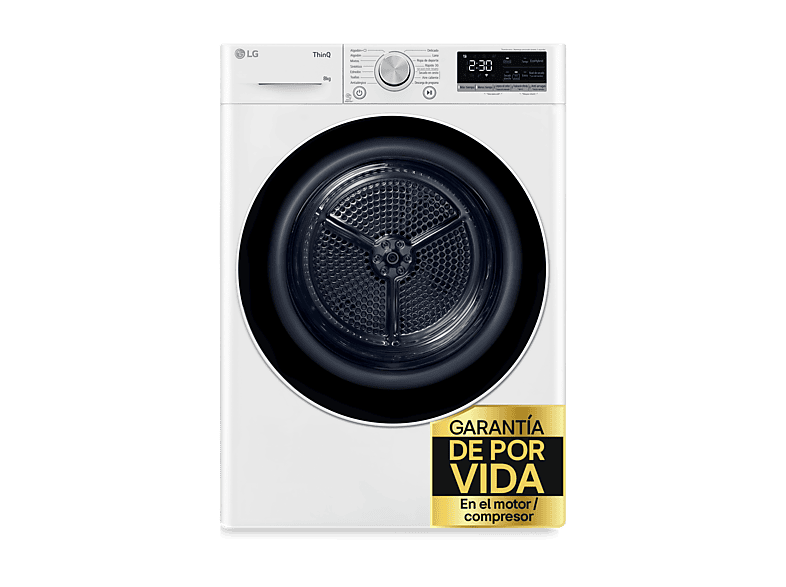 Secadora LG RH80V9AV4N Bomba de Calor 8 kg
