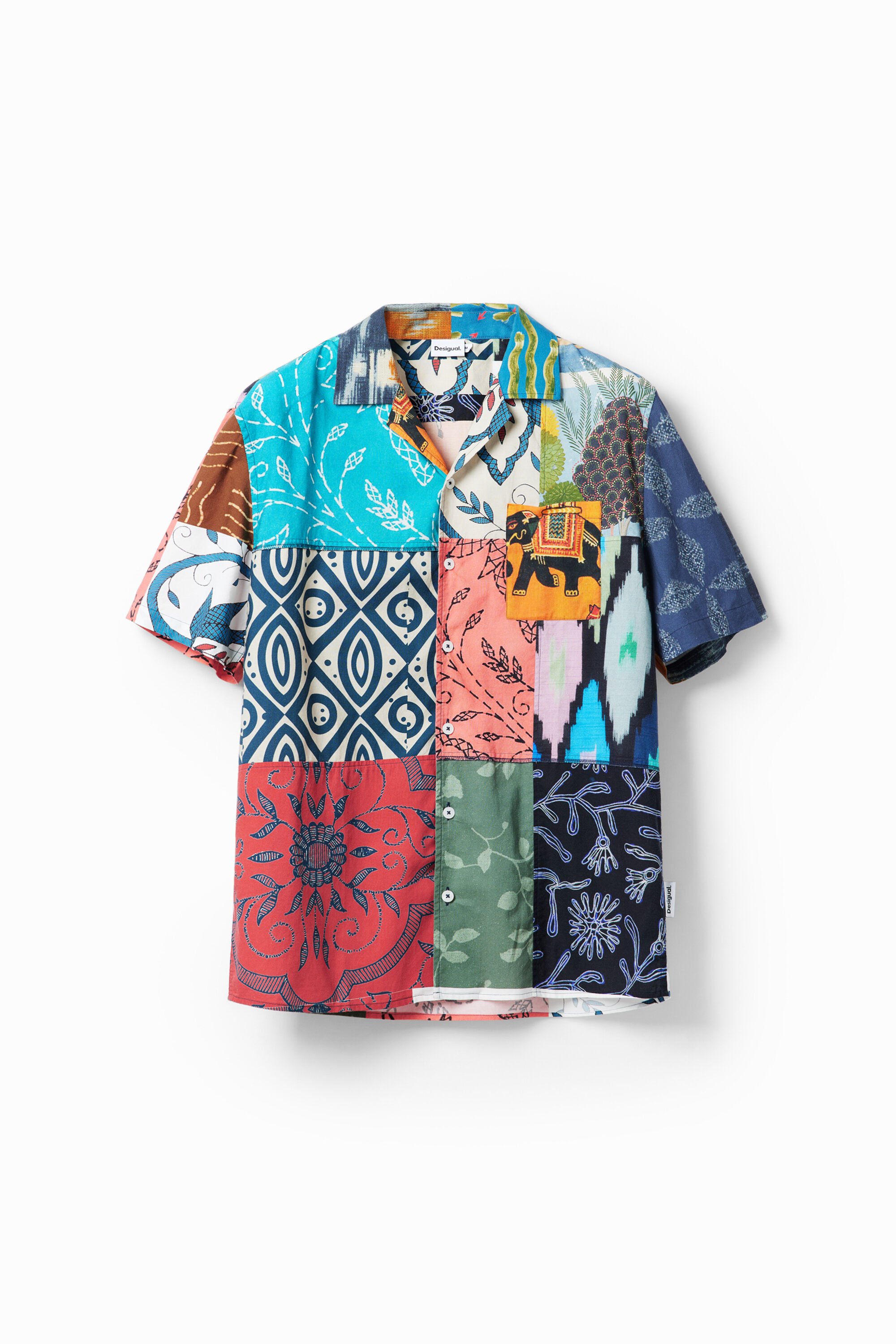 Desigual Camisa Patch Colores Hombre