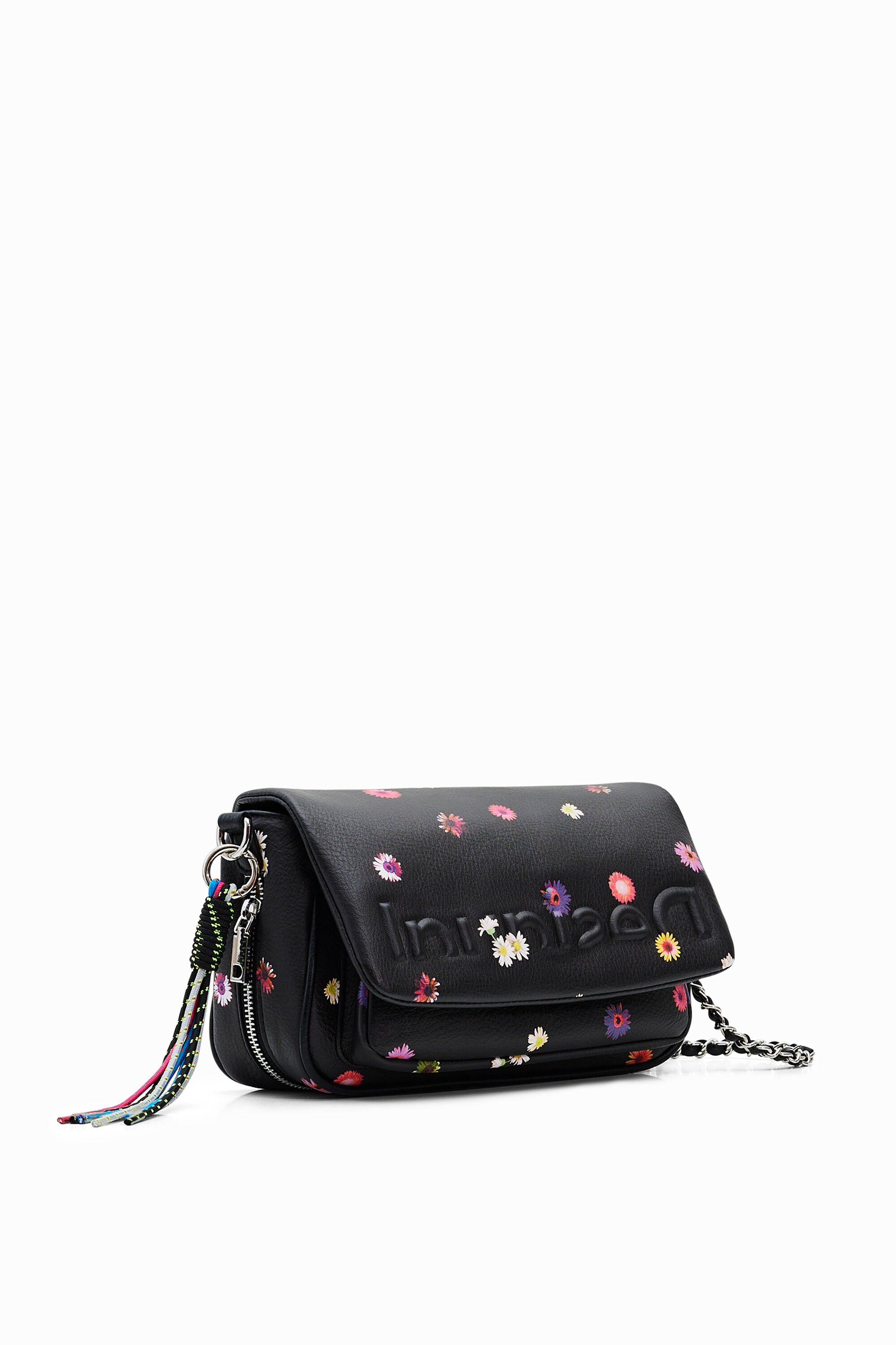 Bolso cruzado Desigual con estampado de margarita