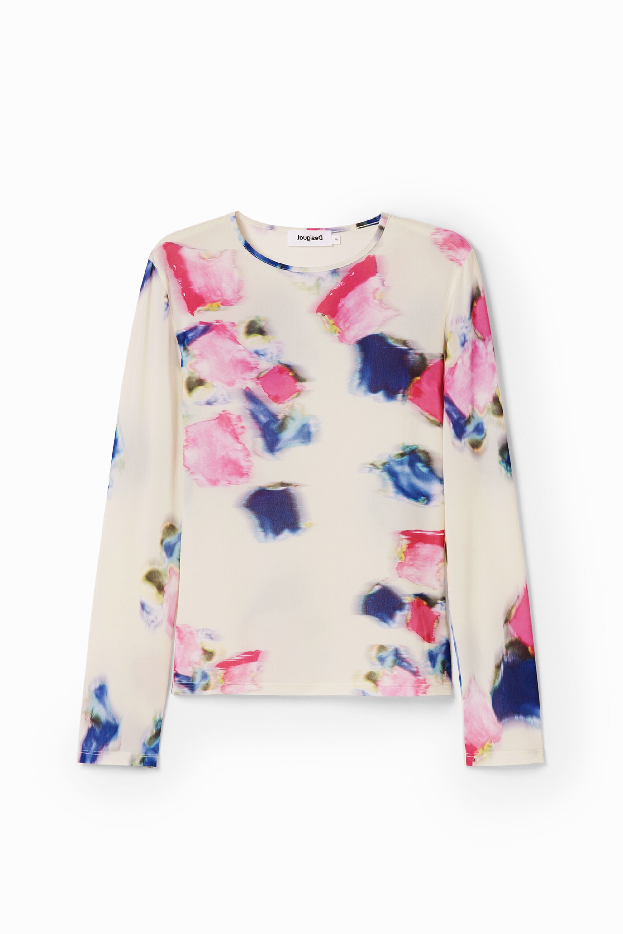 Camiseta floral desenfocada fehombre