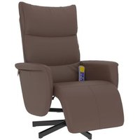 Sillón Reclinable con Masaje y Reposapiés de Cuero Sintético