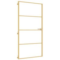 VidaXL Puerta Interior de Aluminio con Vidrio Templado 102,5x201,5 Cm VidaXL Puerta Interior de Aluminio con Vidrio Templado 102,5x201,5 Cm