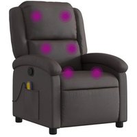 Sillón de Masaje Eléctrico de Cuero Auténtico