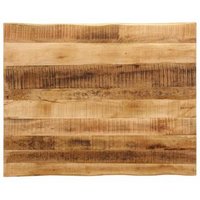 Tablero de Mesa de Madera de Mango Maciza Borde Natural Tablero de Mesa de Madera de Mango Maciza Borde Natural
