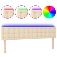 Cabecero con LED de tela 200x5x78/88 cm