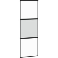 Puerta Corredera Vidrio Templado Y Aluminio 76x205 Cm
