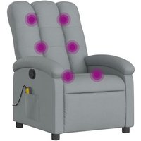 Sillón reclinable de masaje con tapizado de tela