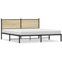 Estructura de Cama Metálica Roble Sonoma 180x200 cm