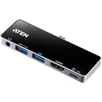 Estación de Acoplamiento de Viaje USB-C Aten con Pasarela de Alimentación