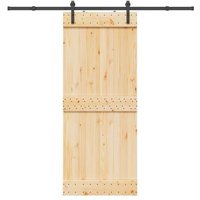 Puerta Corredera Vidaxl Madera Maciza Pino 85x210 Cm
