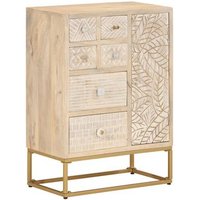 Aparador de Hierro y Madera Maciza 55x30x76 Cm