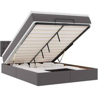 Estructura Cama Otomana 140x190cm Cuero Sintético Vidaxl