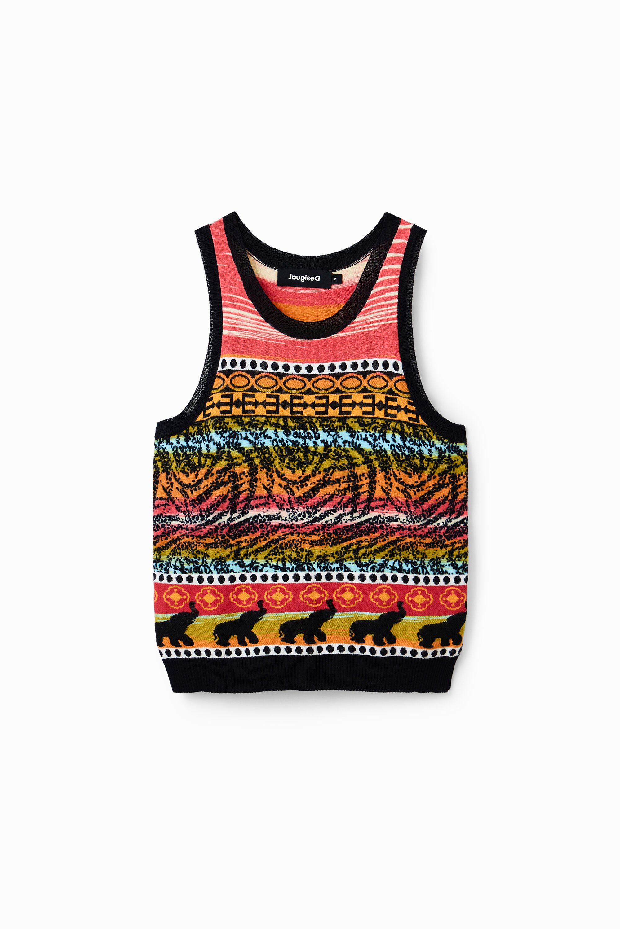 Camiseta punto cenefas Desigual para hombre