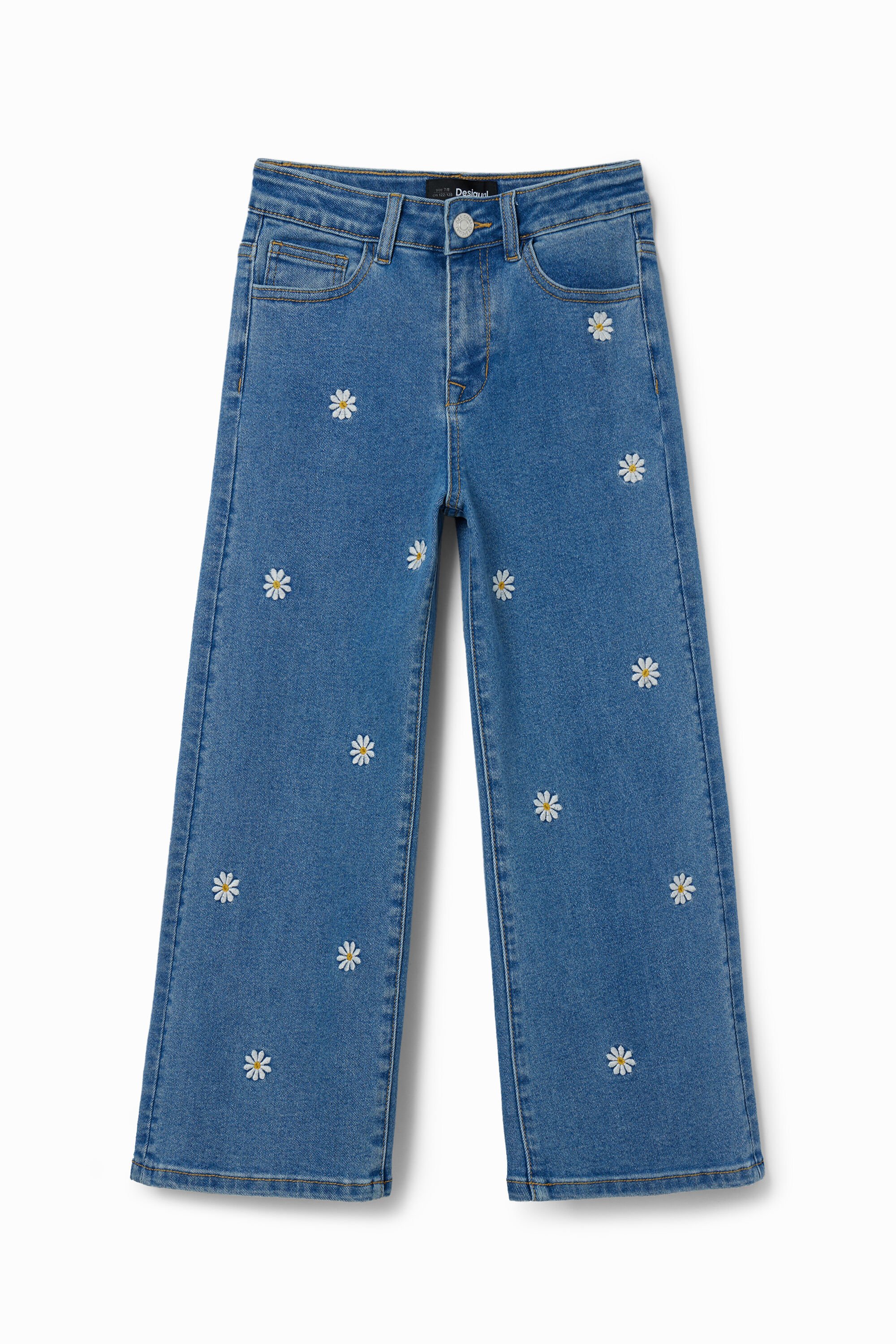 Desigual Vaqueros Wide leg margaritas fehombre