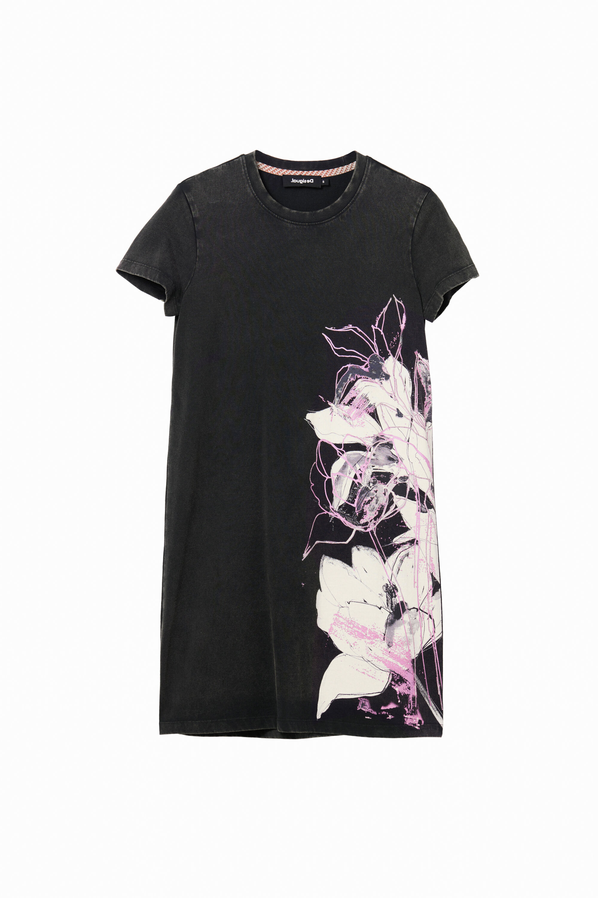 Vestido Camiseta Mini Flores