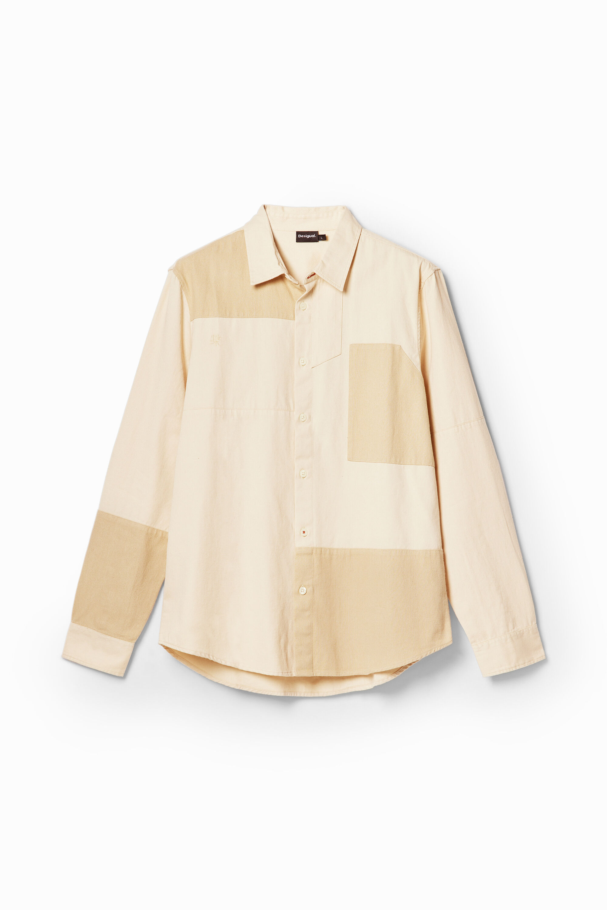 Camisa Sarga Patch Desigual Hombre