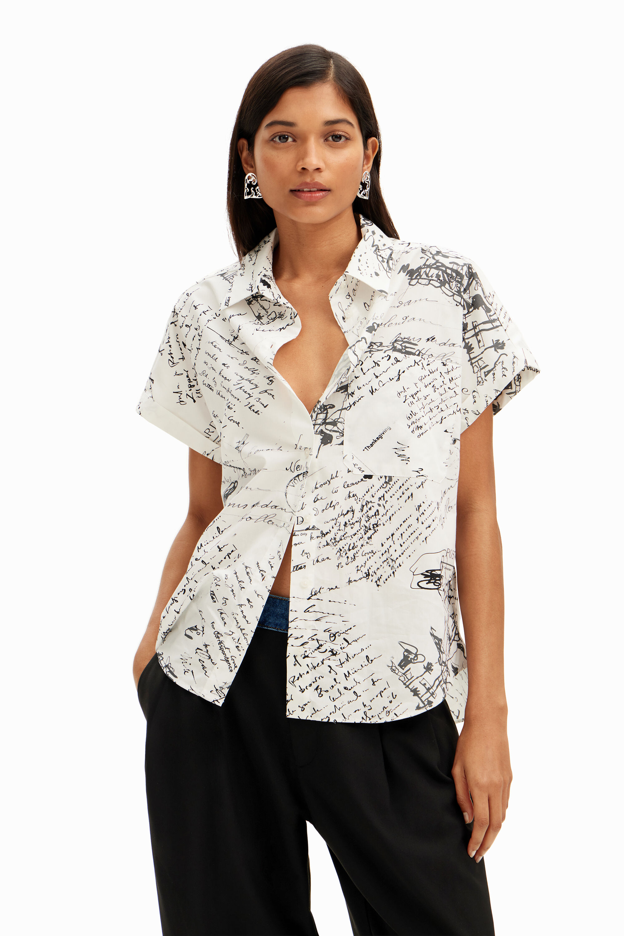 Desigual Camisa de manga corta para hombre