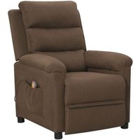 Sillón de Masaje Eléctrico Tela Marrón