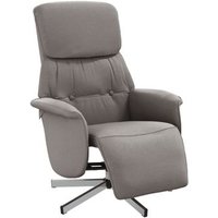 Sillón Reclinable con Reposapiés de Tela Gris Taupe