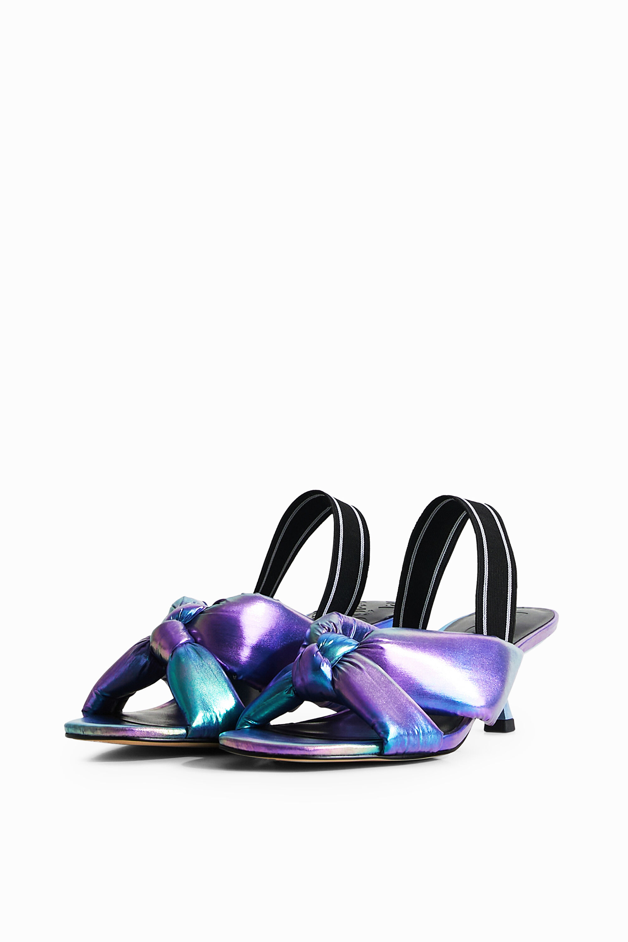 Sandalias de tacón iridiscente Desigual para mujer