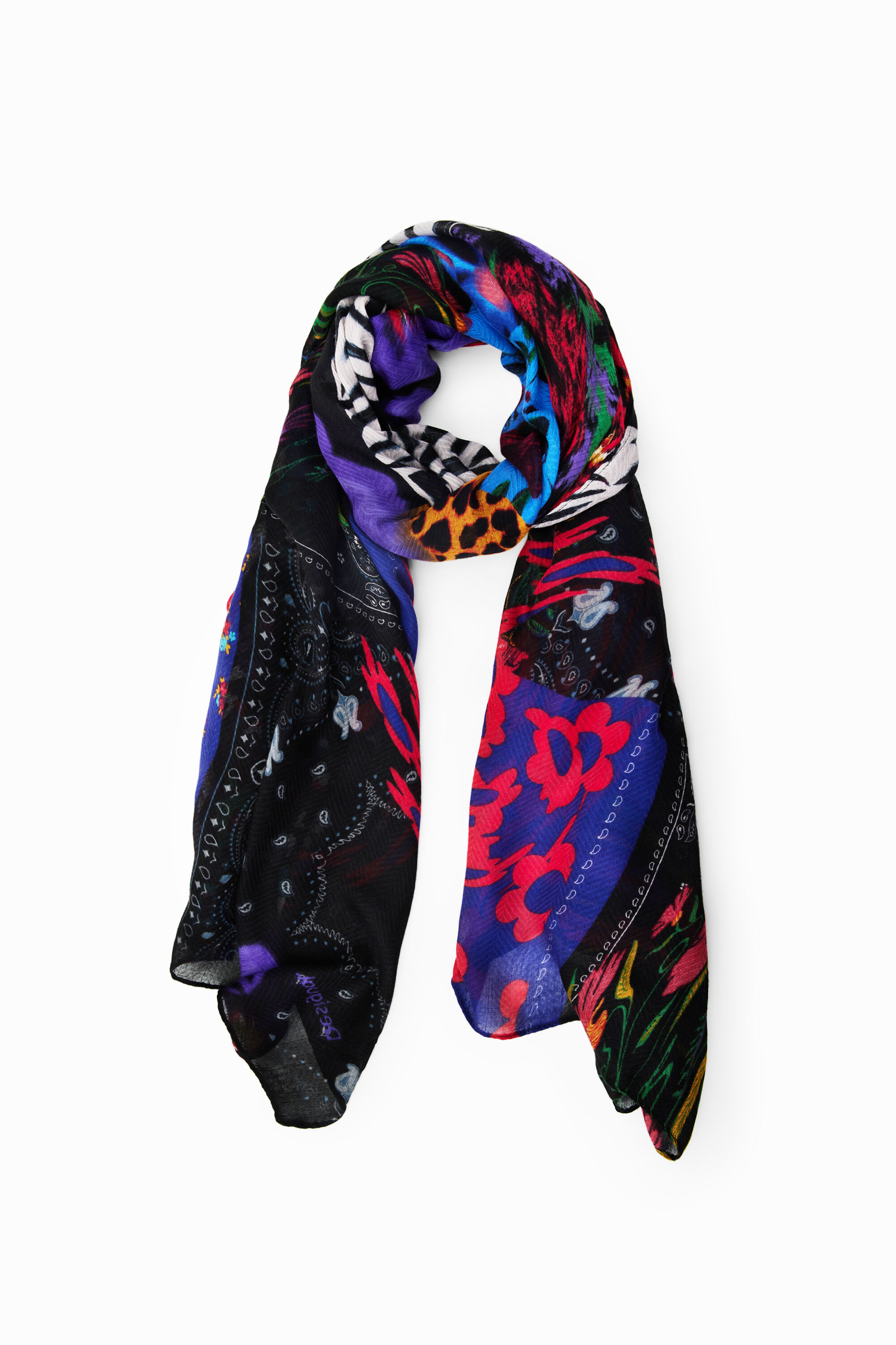 Foulard Rectangular Desigual Patch