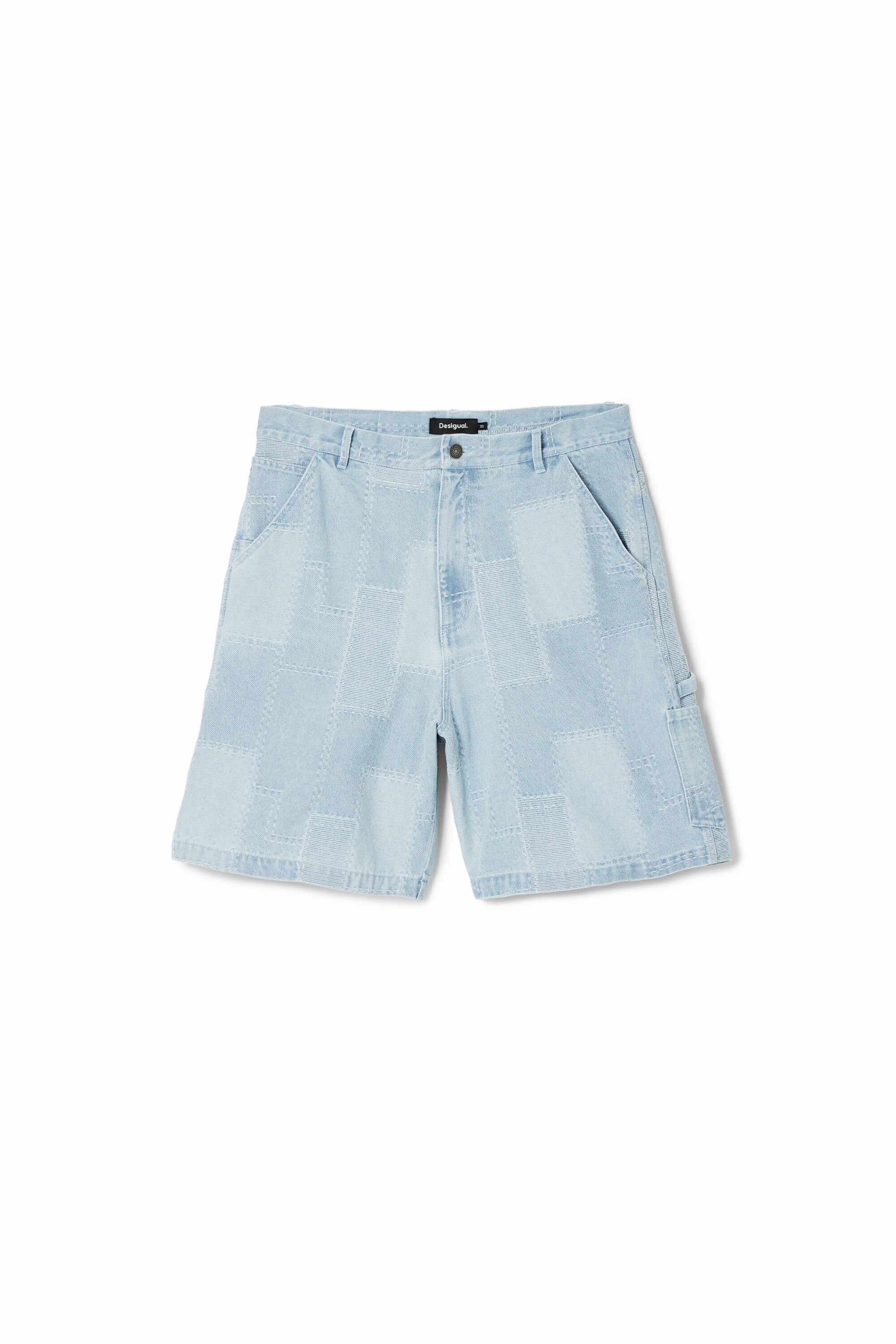Pantalones cortos Desigual Patch Denim Hombre Pantalones cortos Desigual Patch Denim Hombre