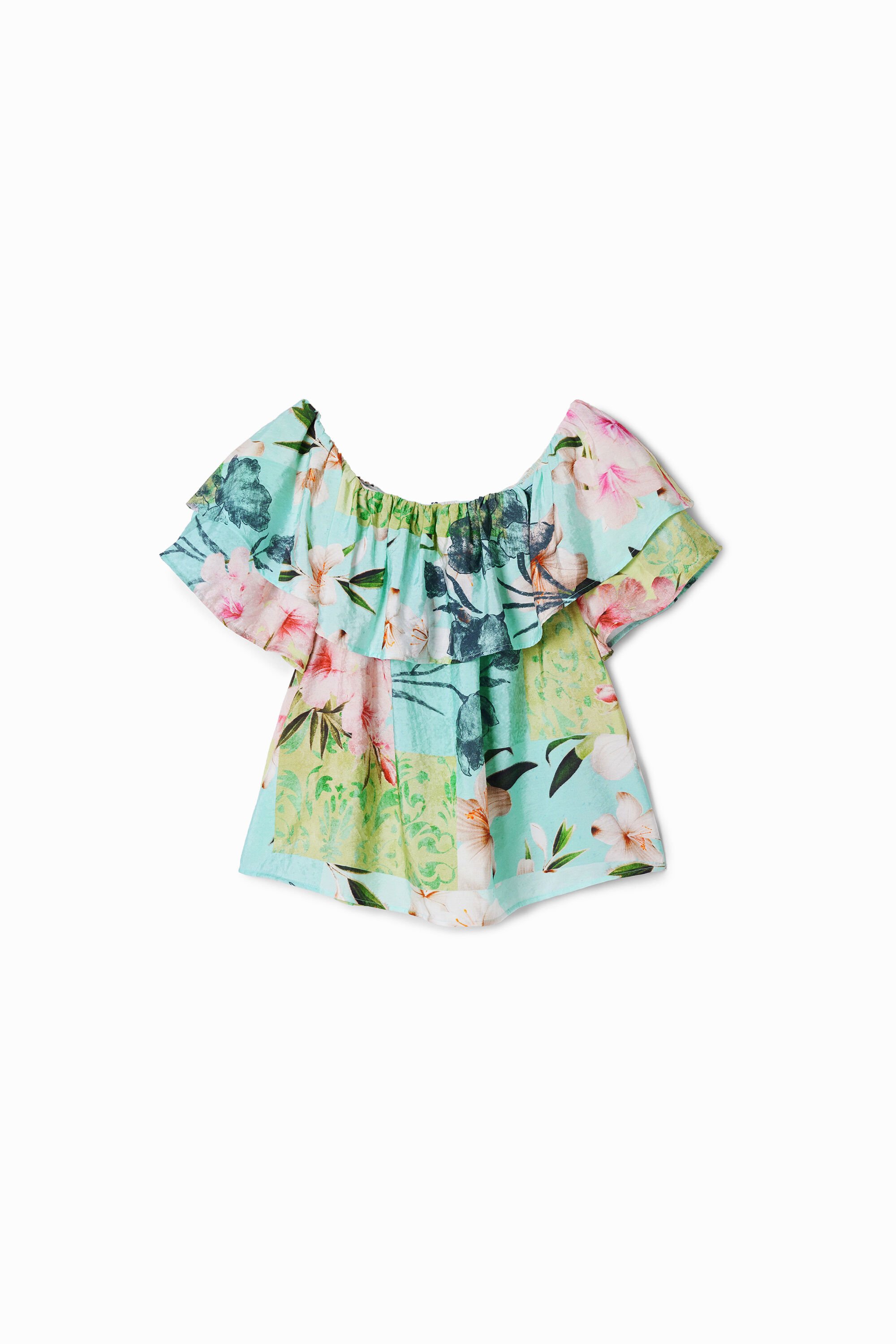 Blusa de volantes flores fehombre Desigual Blusa de volantes flores fehombre Desigual