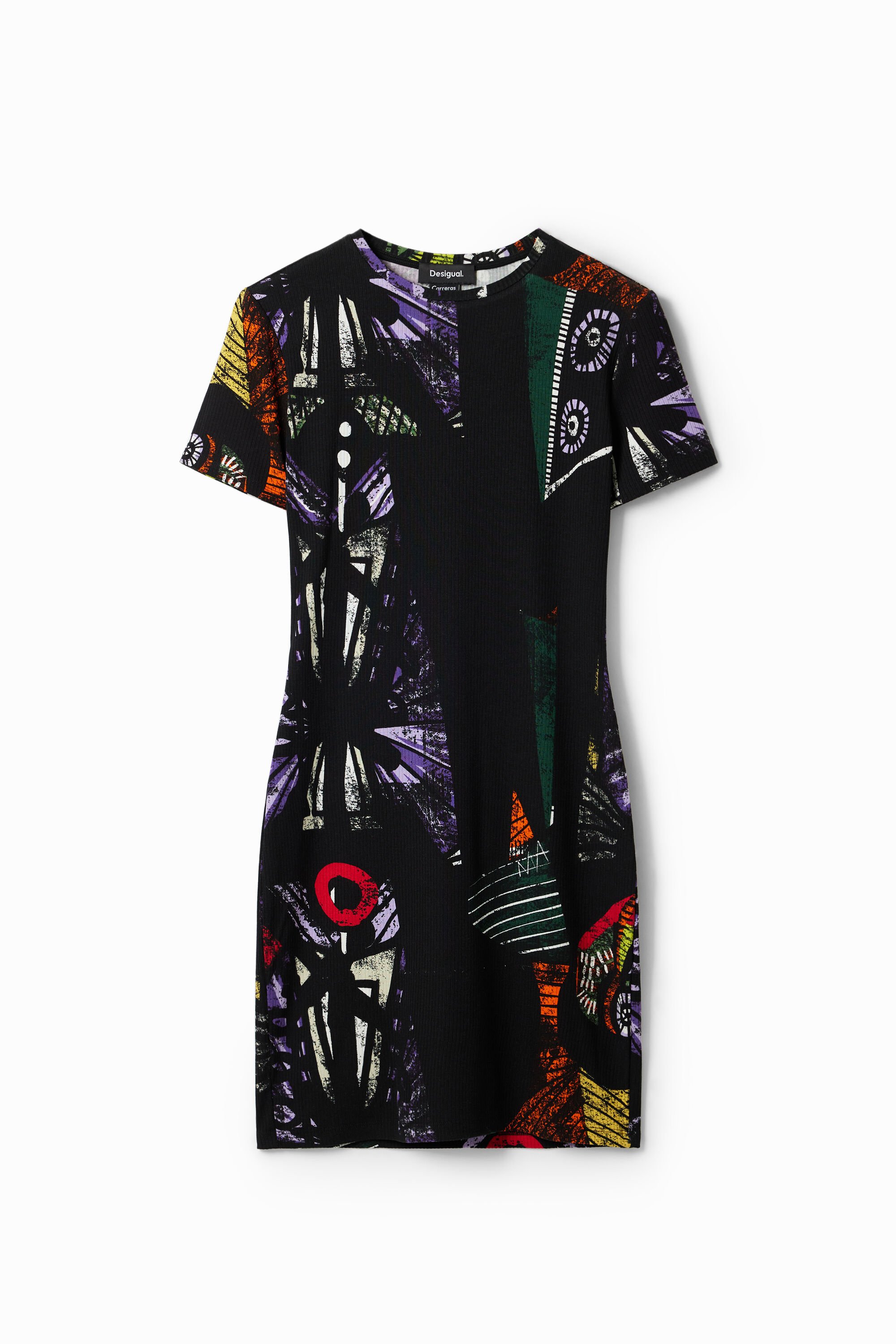 Vestido corto Desigual con estampado cubista M.Christian Lacroix Vestido corto Desigual con estampado cubista M.Christian Lacroix
