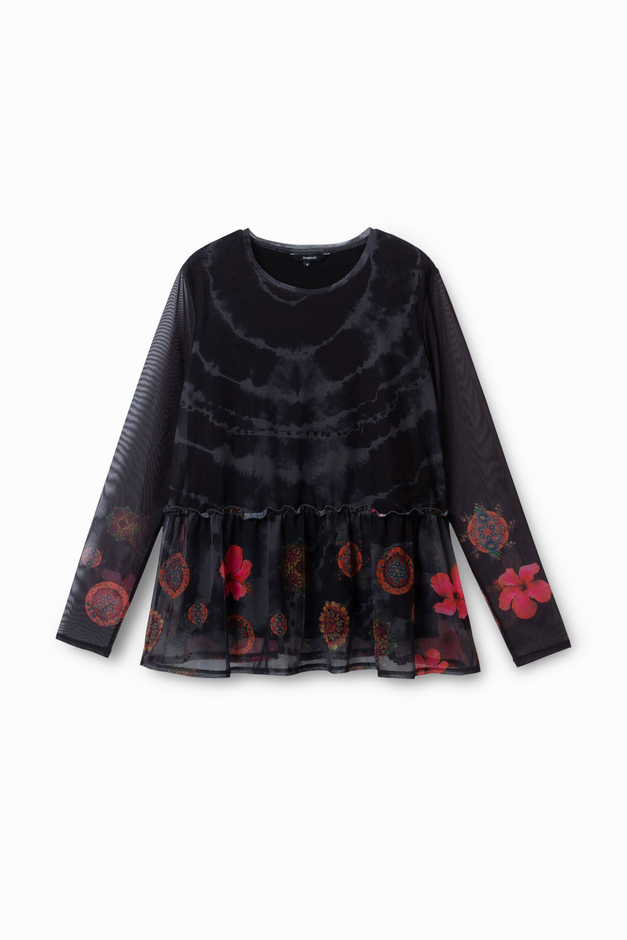 Camiseta floral transparencias Desigual Camiseta floral transparencias Desigual