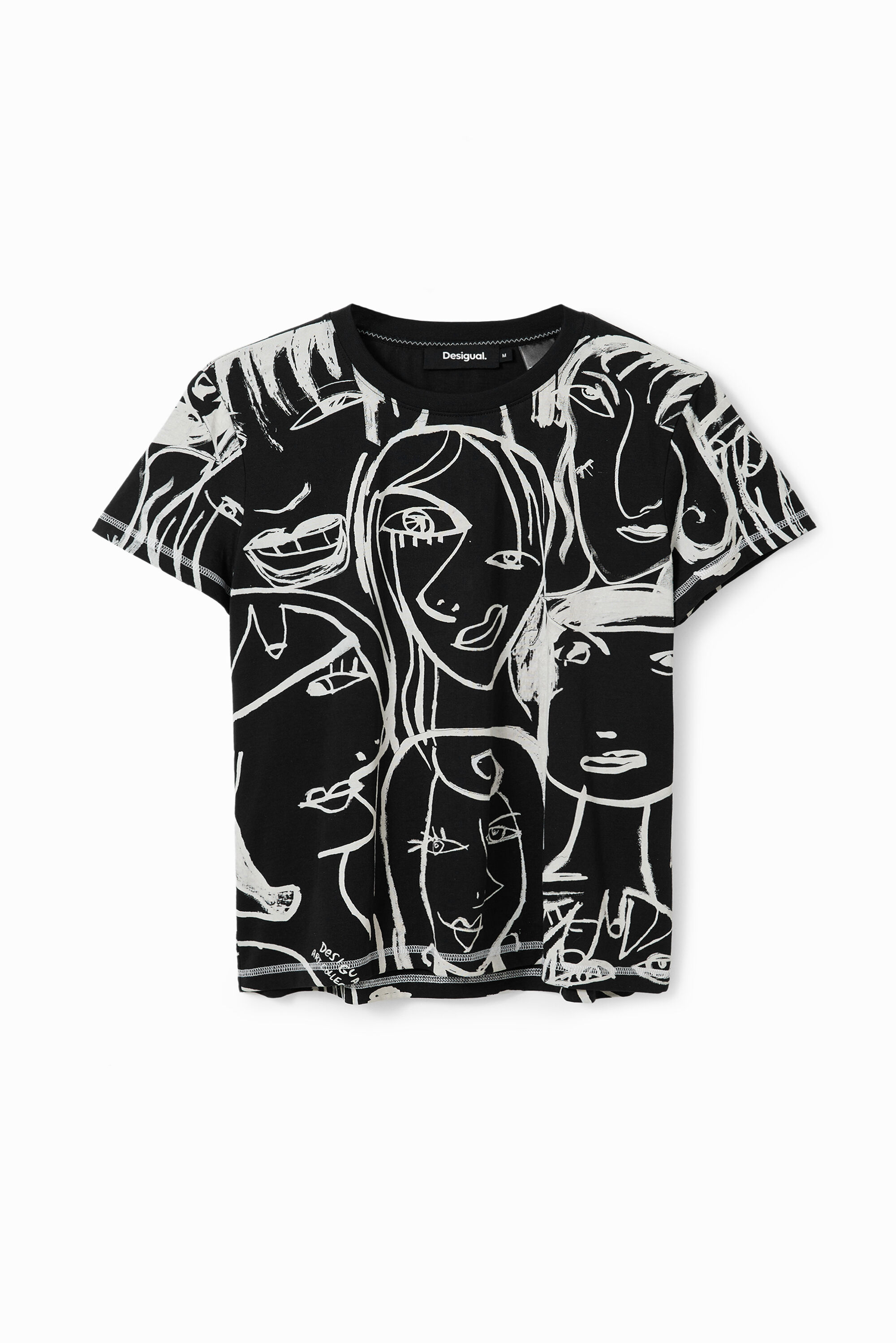 Camiseta Desigual Caras Contraste Fe Hombre Camiseta Desigual Caras Contraste Fe Hombre