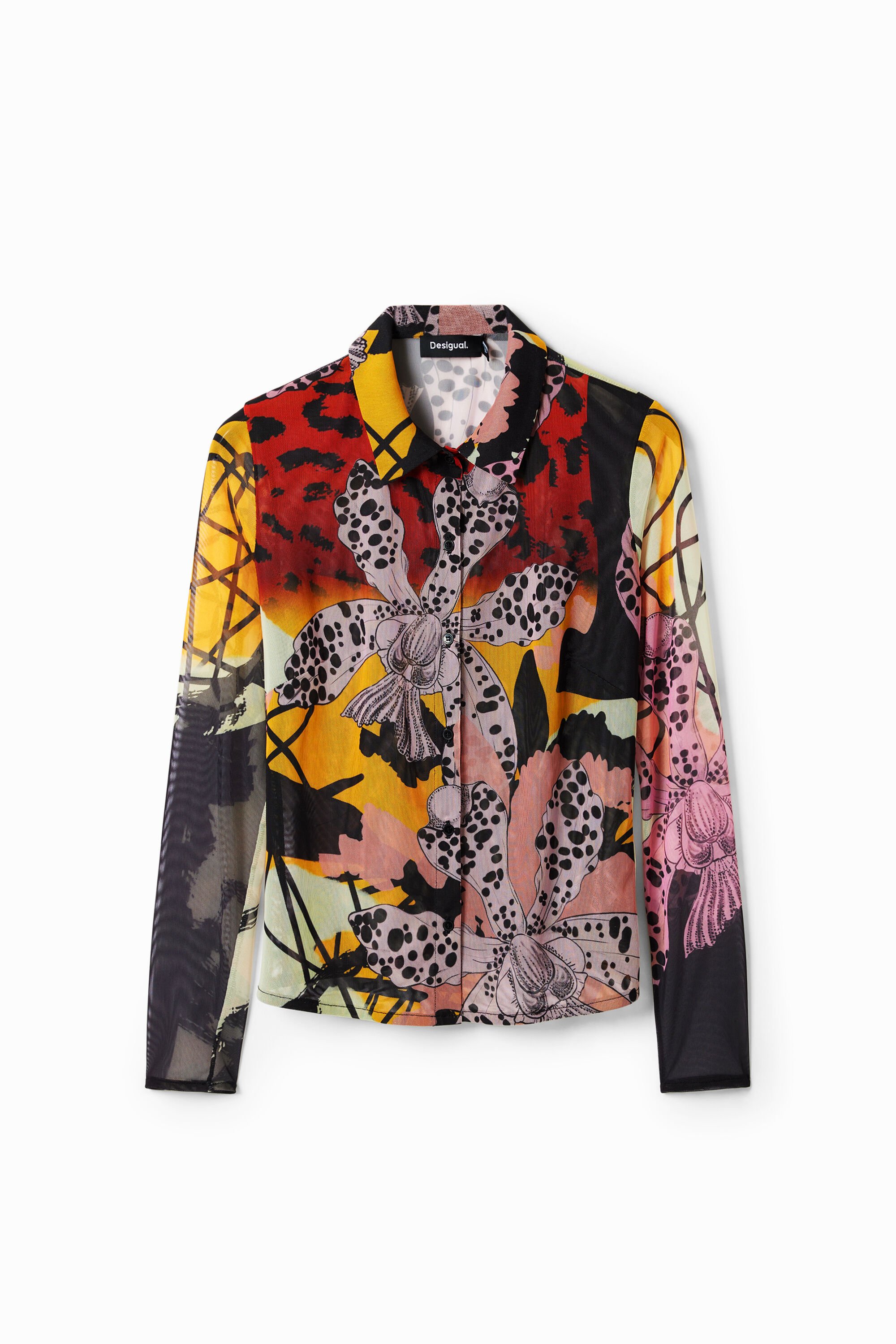 Camisa de manga larga Desigual con estampado floral para mujer Camisa de manga larga Desigual con estampado floral para mujer