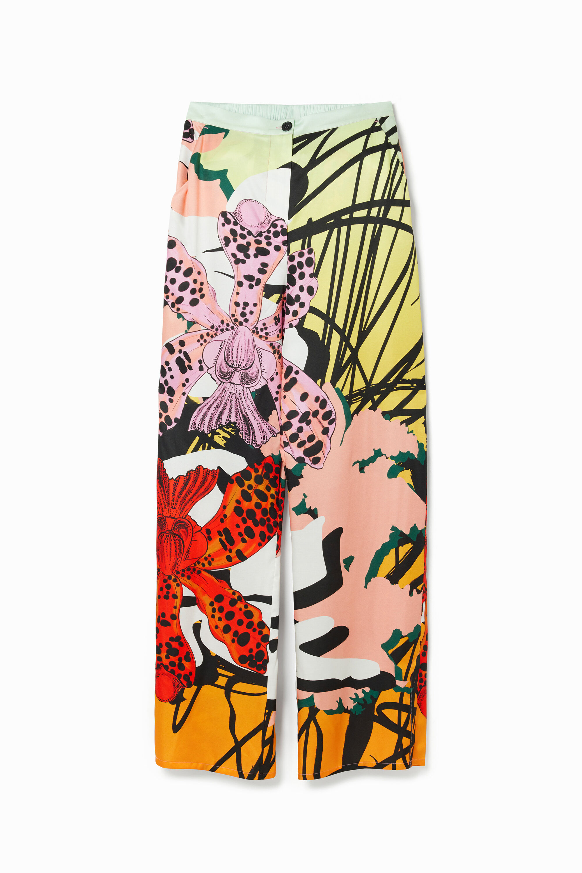 Pantalón de Seda Orquídeas "M. Christian Lacroix" Desigual para Mujer Pantalón de Seda Orquídeas "M. Christian Lacroix" Desigual para Mujer