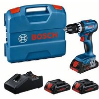 Bosch Professional 18V Sistema: Taladro Percutor a Batería GSB 18V-45 con 3 Baterías ProCORE de 4.0 Ah y Cargador