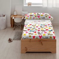 Pack Sábanas 100% Algodón Gatets De Anna Llenas Cama 135