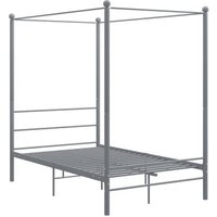 Estructura de Cama con Dosel Metálico 120x200 cm