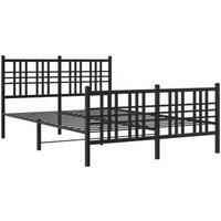 Estructura de cama cabecero y estribo metal 120x200 cm